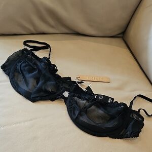 SKIMS Elegant Black Sheer Bra